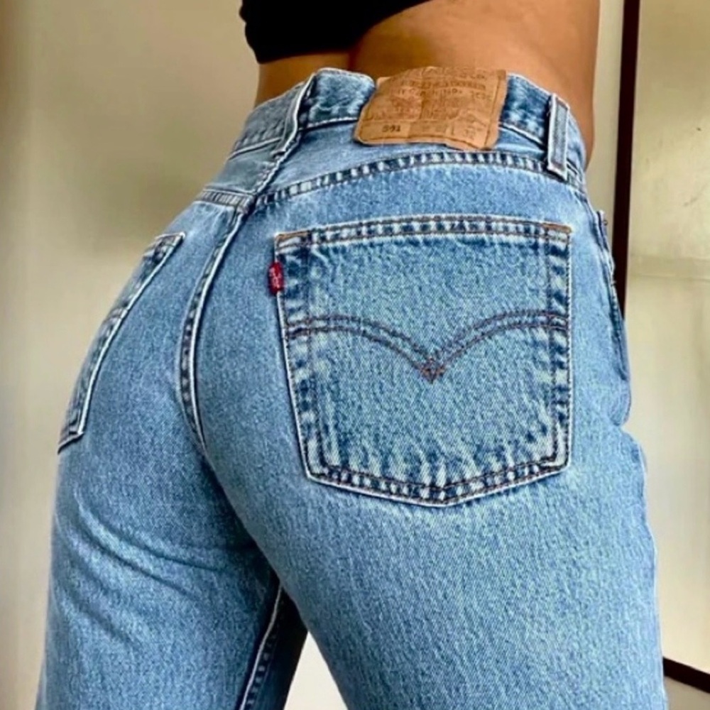 LEVI’S Jeans CLASSIC RELAXED FIT 550 Retro Vintage High Waist Blue Size 8